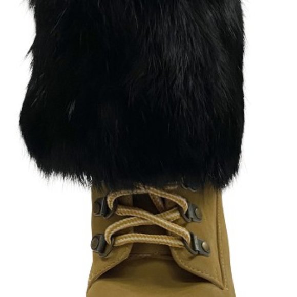 Boot Covers Black Rabbit Fur One Size SKU 0003260-1 - Picture 6 of 7